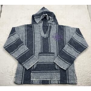 Vintage Mens Corona Beach Club Mexico Baja Hoodie Poncho Hippie Surfer Size 2XL